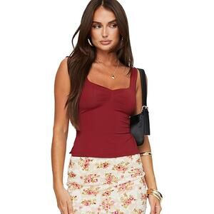 Women’s Princess Polly Rehna Sweetheart Neck Fitted Tank Top